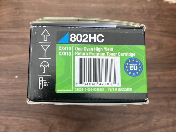 Lexmark 802HC Cyan Ink Toner - Main image