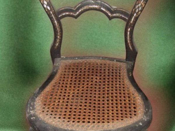 Victorian Ebonised Chair/Mother of Pearl Inlay - Main image