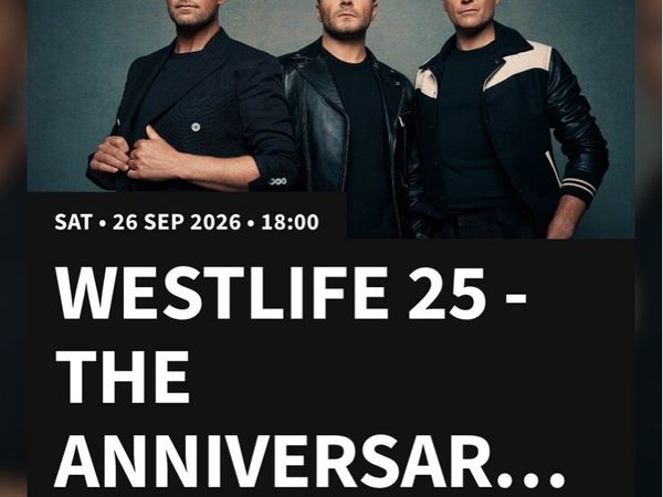 4 Westlife Standing Tickets 26th Sept - Main image