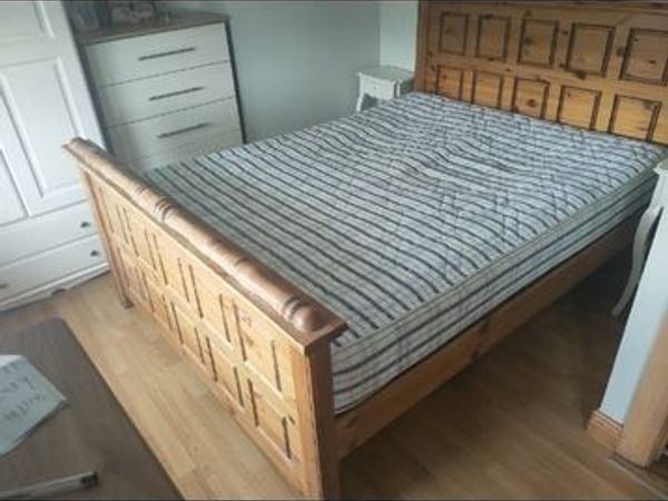 Solid Wood King Size Bed - Main image