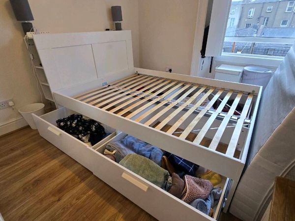 IKEA Kingsize Bedframe w/ Headboard & Storage - Main image