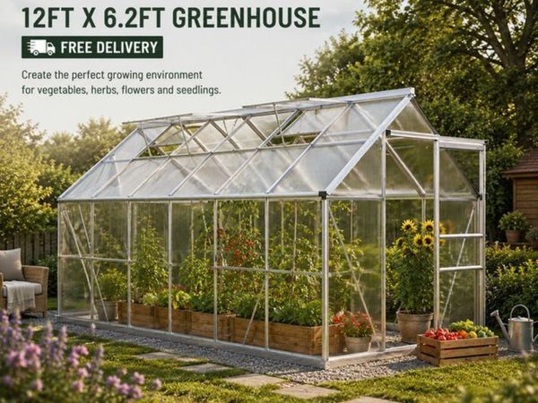 Greenhouse Aluminium 12ft x 6ft - Main image