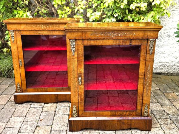Victorian Burr Walnut Cabinets- Circa 1880 - Main image