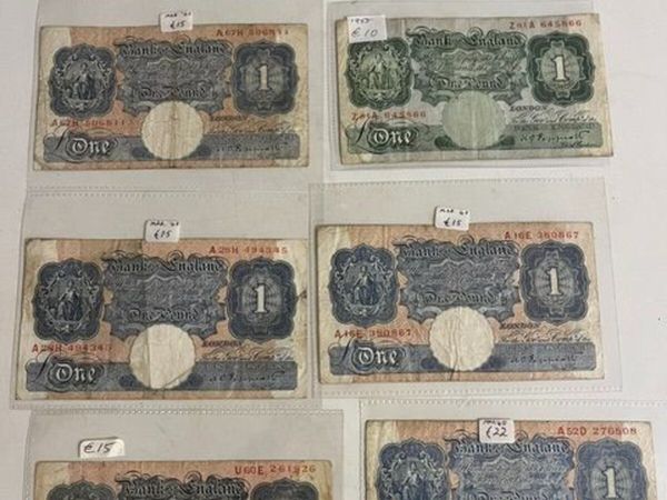 Bank of England -1 Pound Notes-Various Prices - Main image