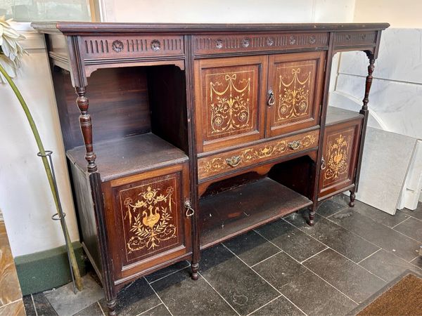Ex Dàil Éireann Antique Inlaid Mahogany Sideboard - Main image