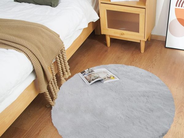 Faux Rabbit Fur Round Rug 3FT Rugs - Main image
