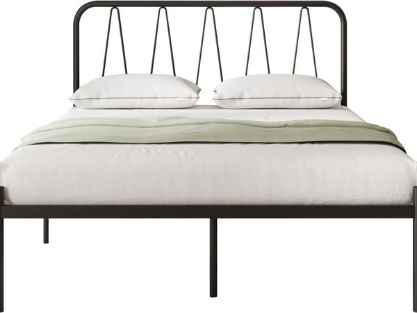 Metal Bed Frame Platform with Headboard Steel - Main image