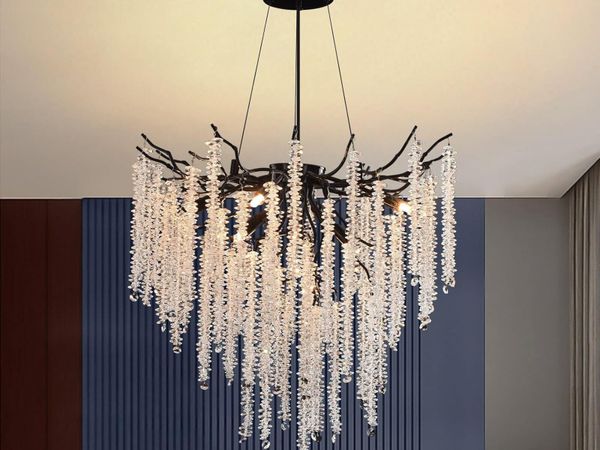 Modern Tree Branch Crystal Chandelier 23.6" - Main image