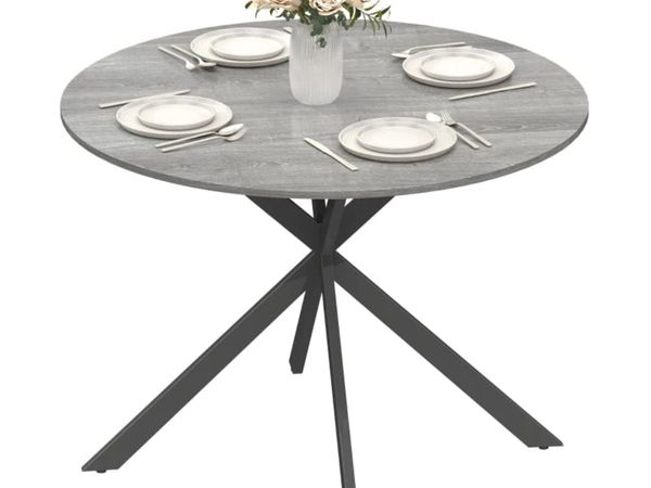 Round Dining Table for 4, Industrial-Style Kitchen - Main image