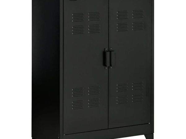 Sideboard Filing Cabinet with Louvered Doors Wardr - Main image