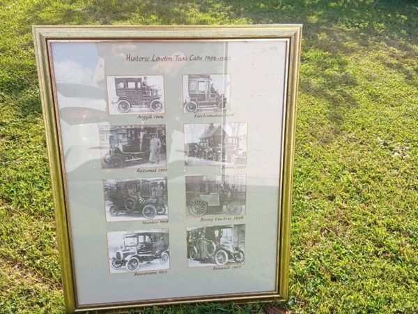 Framed Historic London Taxi Cabs - Main image