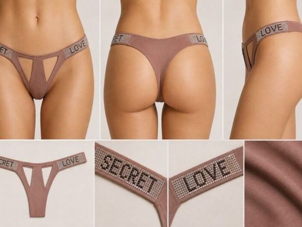 Dyana Pure Luxury Crystal Thong – Secret Love - Main image