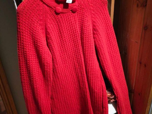 Girls GRD red Cardigan, would fit small adult. 80% - Main image