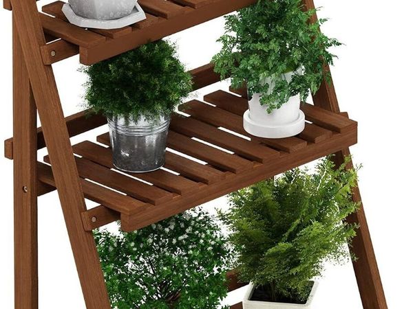 Plant Stand Outdoor 3-Tier Ladder Shelf Tiered - Main image