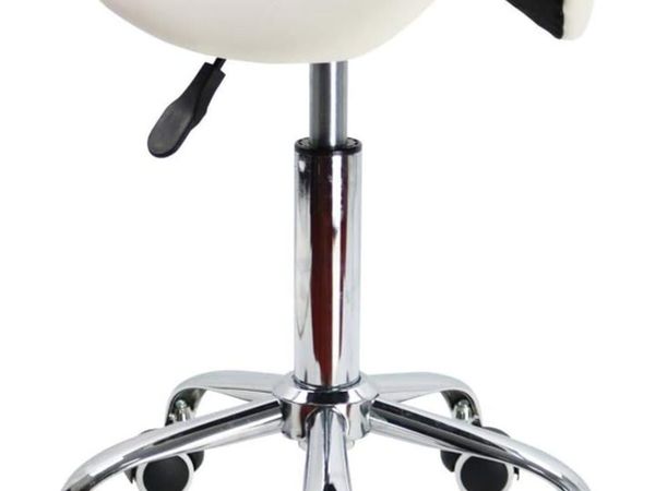 Rolling Saddle Stool PU Leather Swivel Adjustable - Main image
