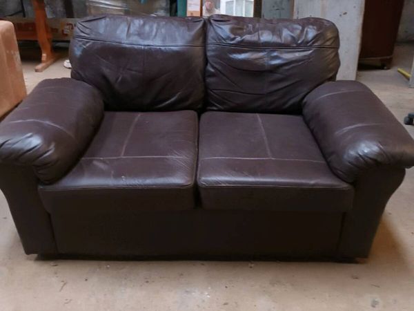 Two Seater Leather Sofa - Main image