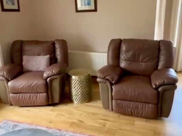 Genuine Leather Recliner Armchairs - Main image