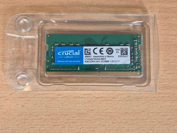 Crucial DDR4 RAM 4GB Laptop Computer Memory - Main image