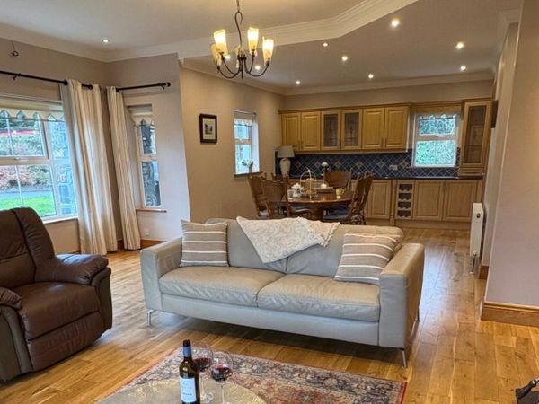 Genuine Cream Leather Sofa - Main image
