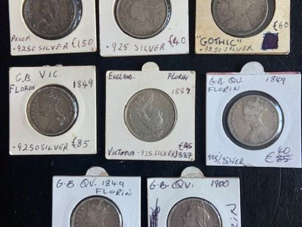Queen Victoria Florin Coins - Various Prices - Main image