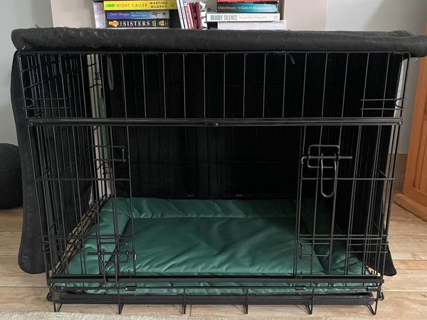 dog crate, mattress and cover for night time - Main image