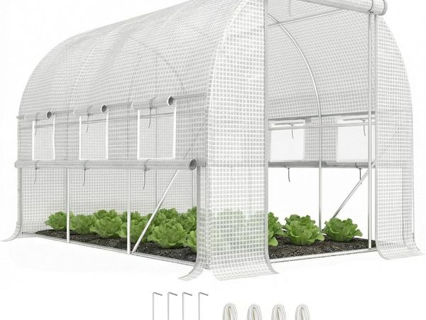 4×3m Large Walk-In Polytunnel Greenhouse - Main image