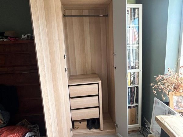 IKEA Pax wardrobe with mirror, shelves and drawers - Main image