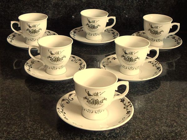 Set of 6 Hendrick’s Gin Cups & Saucers - Main image