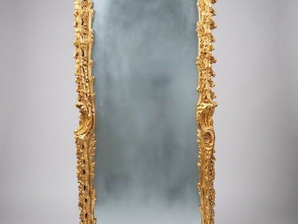French Ornate Rococo Style Gilt Pier Mirror - Main image
