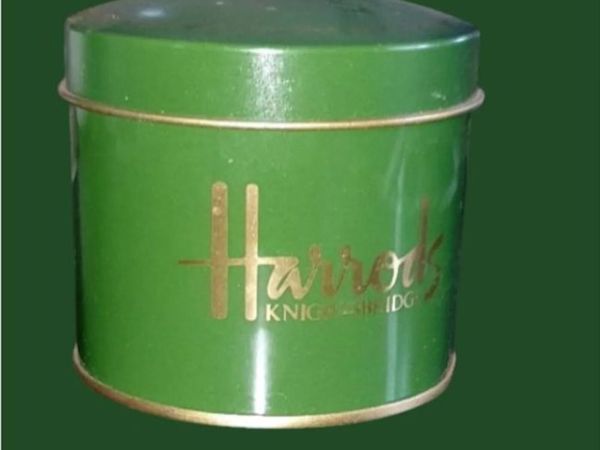 Pristine Vintage Sealed Harrods Biscuit Tin - Main image