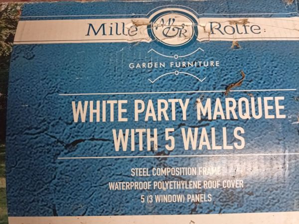 White party marquee with 5 walls - Main image