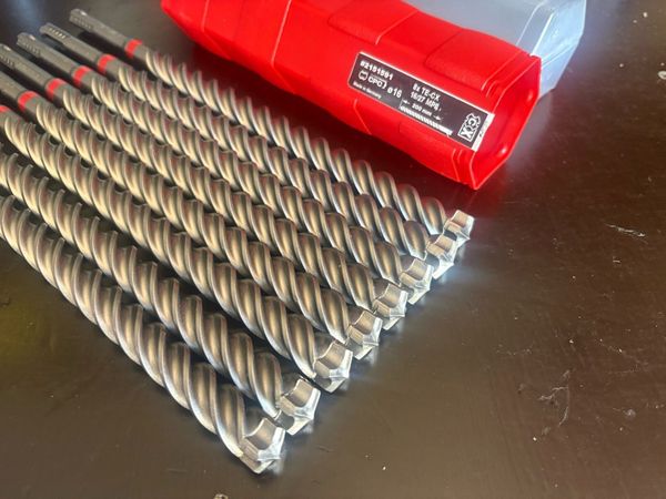 Hilti 16mm x 200mm Drill Bits x8 - Main image