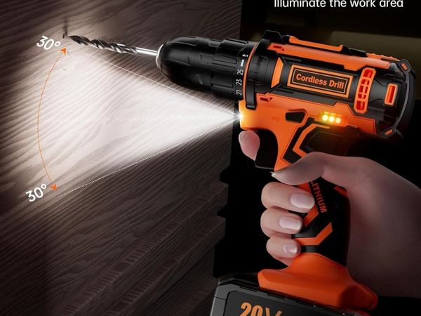 20V Cordless Drill Set – Electric DIY Tool Kit - Main image
