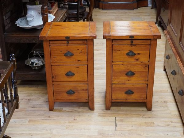 Pair of Irish Coast Reclaimed Wood Bedside Cabinet - Main image