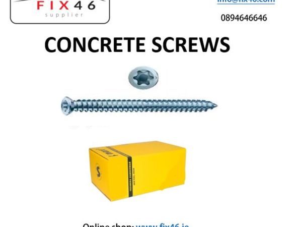 Concrete screws, various sizes, BEST PRICES!!! - Main image