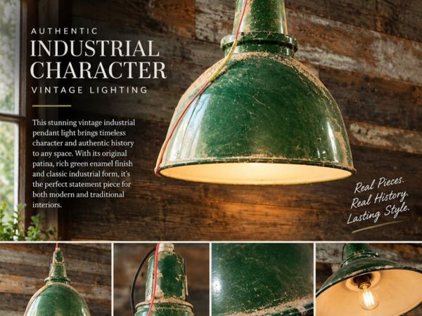 🟢 AUTHENTIC INDUSTRIAL CHARACTER — VINTAGE GREEN - Main image