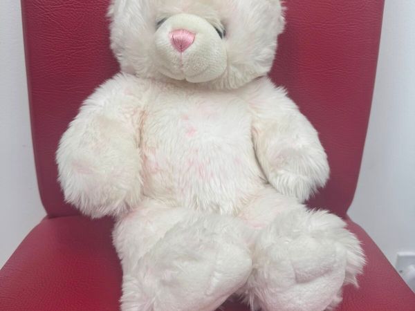 White Build a Bear teddy. - Main image