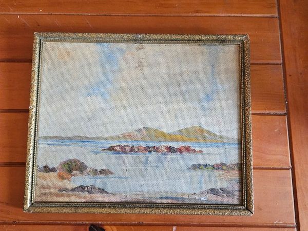 Vintage Picture Oil on Board - Main image