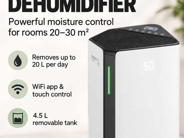 20L Day Smart Dehumidifier with WiFi Control for - Main image