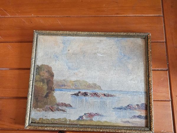 Vintage Picture Oil on Board - Main image