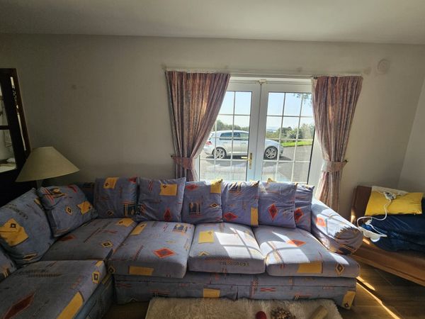 Two piece  corner contemporary   design sofa with - Main image