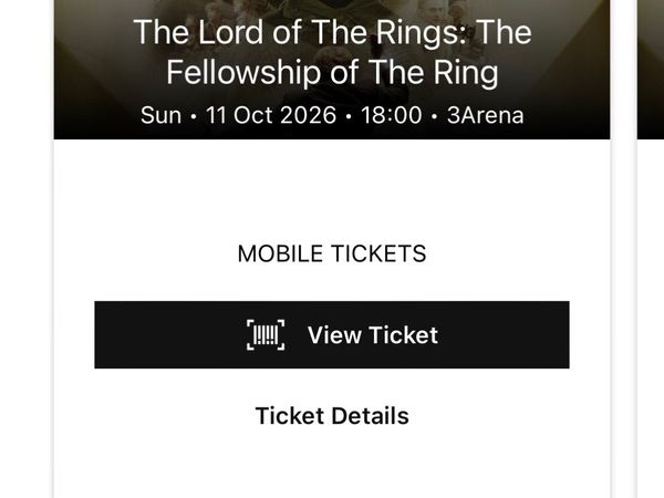 Tickets - Lord Of The Rings - Main image