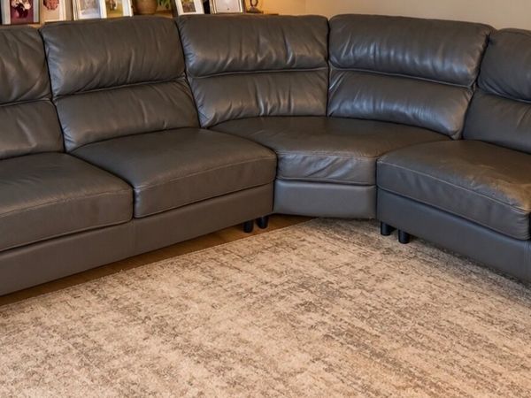 Leather couch grey - Main image