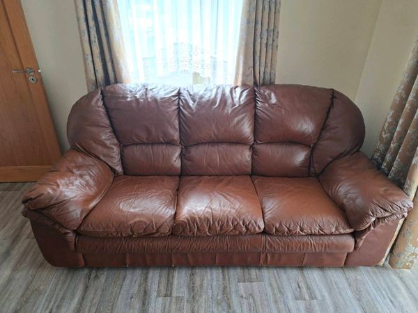 Comfortable Real Leather Sofa Suite 3+1+1 – Good C - Main image