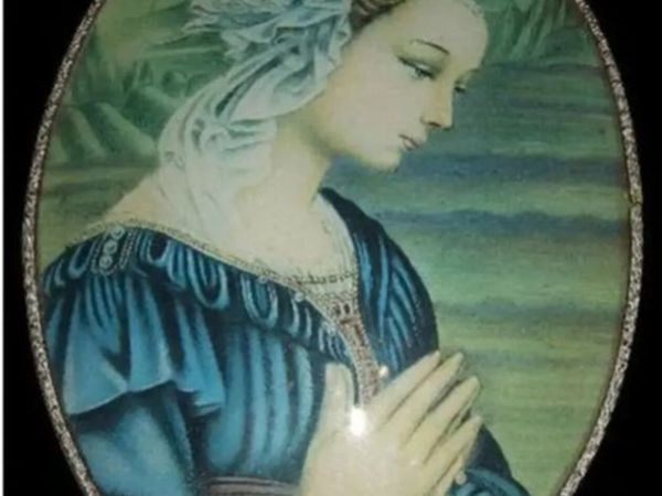 Vintage 1971 Italian Madonna Plaque - Main image