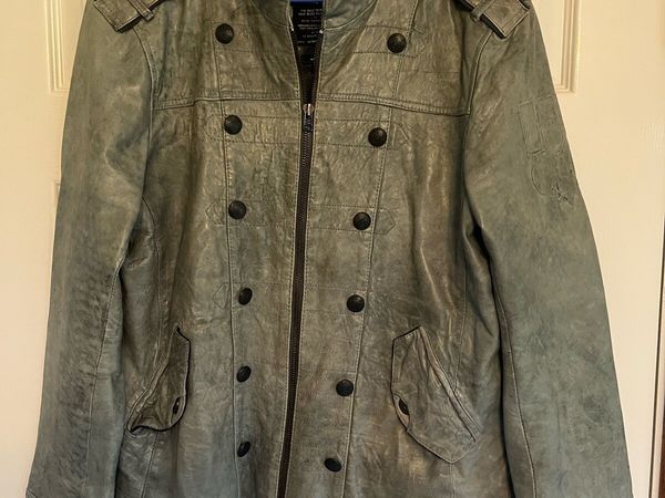 River Island “L’art” Military Leather Jacket - Main image