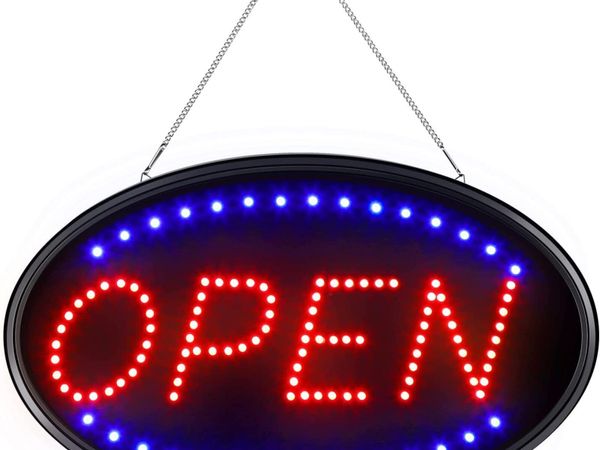LED Open Sign Flashing and Steady Light Board - Main image