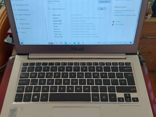 ASUS Notebook PC, Model UX303L, 8GB Ram, 238GB SSD - Main image