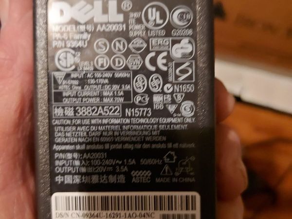DELL AA20031 20v 3.5amp Power Adaptor - Main image