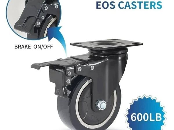 Heavy Duty Castor Wheels 100mm Set of 4 - Main image